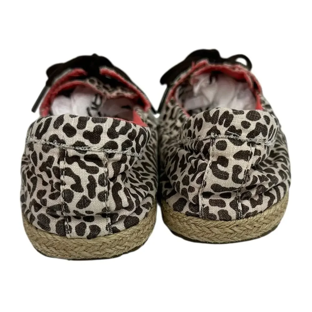 Sanuk Kariba Cheeta Print Slip On Shoes Size 9